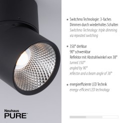 6452-18 PURE NOLA LAMPA SUFITOWA CZARNY