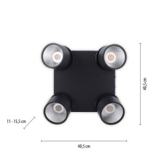6454-18 PURE NOLA LAMPA SUFITOWA CZARNY