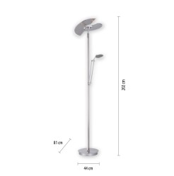 678-55 PURE MUTIL LAMPA PODŁOGOWA SREBRNY