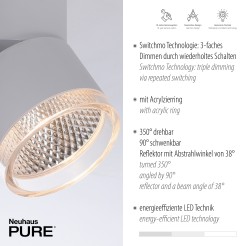6864-16 PURE NOLA LAMPA SUFITOWA BIAŁY