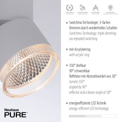 6864-16 PURE NOLA LAMPA SUFITOWA BIAŁY