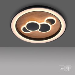 6284-79 ELIZA LAMPA SUFITOWA DREWNO/CZARNY