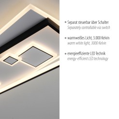 6391-16 MAILAK LAMPA SUFITOWA CZARNY/BIAŁY