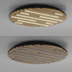 6421-79 Q-AKUSTIK LAMPA SUFITOWA/KINKIET DREWNO