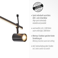 6526-18 BARIK LAMPA SUFITOWA CZARNY