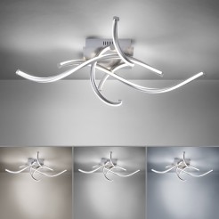 6539-55 Q-MALINA LAMPA SUFITOWA STALOWY