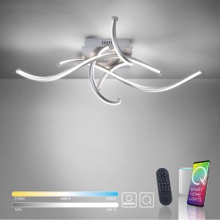 6539-55 Q-MALINA LAMPA SUFITOWA STALOWY