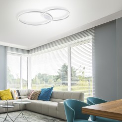 6590-95 Q-KATE LAMPA SUFITOWA STALOWY