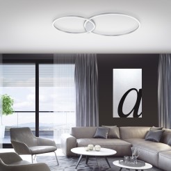 6590-95 Q-KATE LAMPA SUFITOWA STALOWY
