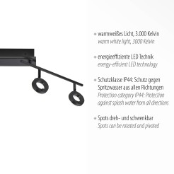 6786-13 SILEDA LAMPA SUFITOWA CZARNY