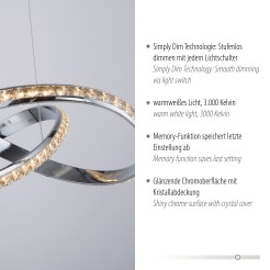 8221-17 TANJA LAMPA WISZĄCA CHROM