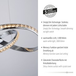 8221-17 TANJA LAMPA WISZĄCA CHROM