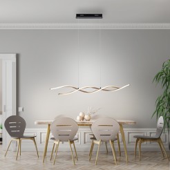 9142-18 POLIA LAMPA WISZĄCA CZARNY/ZŁOTY
