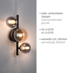 9583-18 LAMPA WISZĄCA POPSICLE SMOKY/BURSZTYN