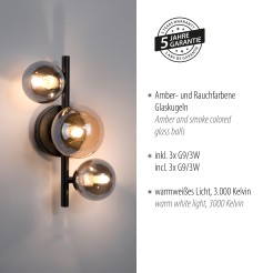 9583-18 LAMPA WISZĄCA POPSICLE SMOKY/BURSZTYN