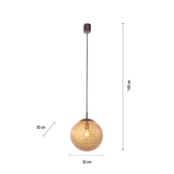 2420-48 GRETA LAMPA WISZĄCA RDZA/ZŁOTY
