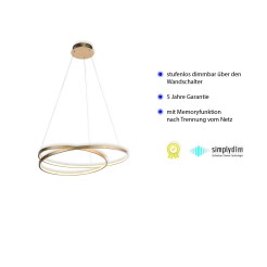 2474-12 ROMAN LAMPA WISZĄCA ZŁOTY