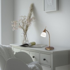 4001-11 PINO LAMPA STOŁOWA ANTYCZNY MOSIĄDZ