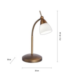 4001-11 PINO LAMPA STOŁOWA ANTYCZNY MOSIĄDZ