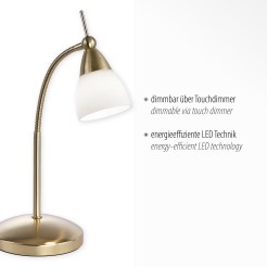 4001-60 PINO LAMPA STOŁOWA MATOWY MOSIĄDZ
