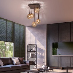 6234-48 GRETA LAMPA SUFITOWA RDZA/ZŁOTY