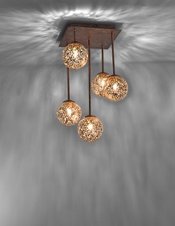 6234-48 GRETA LAMPA SUFITOWA RDZA/ZŁOTY