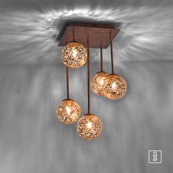6234-48 GRETA LAMPA SUFITOWA RDZA/ZŁOTY
