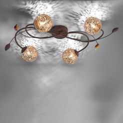 6395-48 GRETA LAMPA SUFITOWA RDZA/ZŁOTY