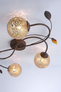 6395-48 GRETA LAMPA SUFITOWA RDZA/ZŁOTY