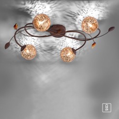 6395-48 GRETA LAMPA SUFITOWA RDZA/ZŁOTY