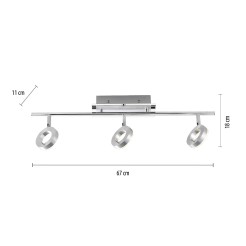 6785-96 SILEDA LAMPA SUFITOWA ALUMINIUM