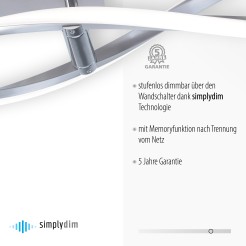 9143-55 POLINA LAMPA SUFITOWA STALOWY