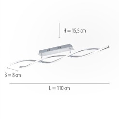 9143-55 POLINA LAMPA SUFITOWA STALOWY