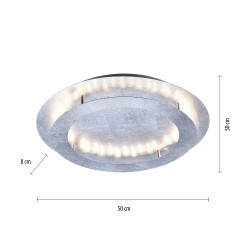 9621-21 NEVIS LAMPA SUFITOWA SREBRNY