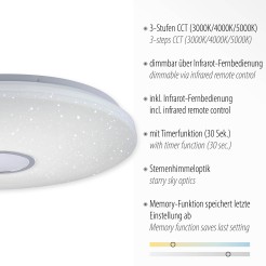 14228-16 JONAS LAMPA SUFITOWA BIAŁY