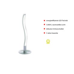 15128-55 WAVE LAMPA STOŁOWA STALOWY