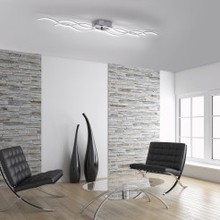 15167-55 WAVE LAMPA SUFITOWA STALOWY