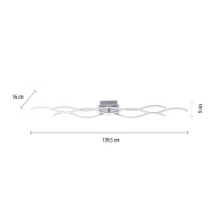 15167-55 WAVE LAMPA SUFITOWA STALOWY