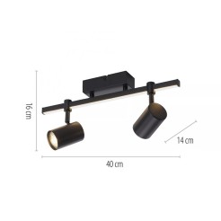 6524-18 BARIK LAMPA SUFITOWA CZARNY