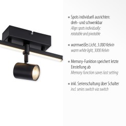 6523-18 BARIK LAMPA SUFITOWA CZARNY