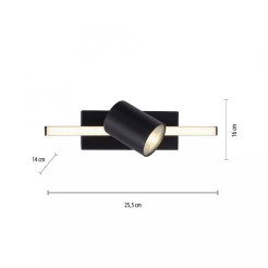 6523-18 BARIK LAMPA SUFITOWA CZARNY