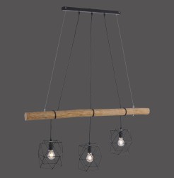 15503-18 EDGAR LAMPA WISZĄCA CZARNY/DREWNO