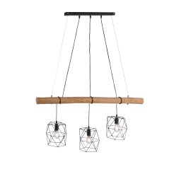 15503-18 EDGAR LAMPA WISZĄCA CZARNY/DREWNO
