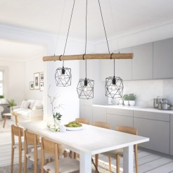 15503-18 EDGAR LAMPA WISZĄCA CZARNY/DREWNO
