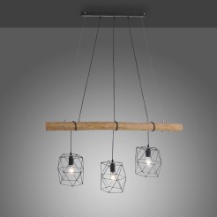 15503-18 EDGAR LAMPA WISZĄCA CZARNY/DREWNO