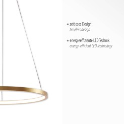 11522-12 CIRCLE LAMPA WISZĄCA ZŁOTY