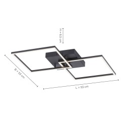 14141-18 IVEN LAMPA SUFITOWA CZARNY