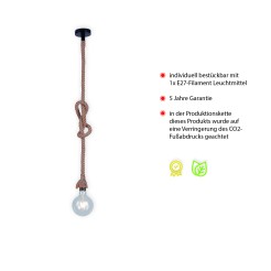 15481-18 ROPE LAMPA WISZĄCA BRĄZOWY
