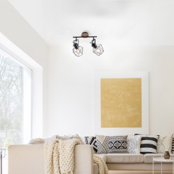 15672-78 JARO LAMPA SUFITOWA CZARNY/DREWNO