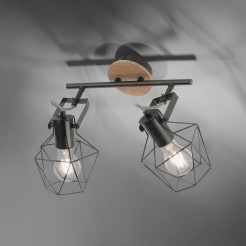 15672-78 JARO LAMPA SUFITOWA CZARNY/DREWNO